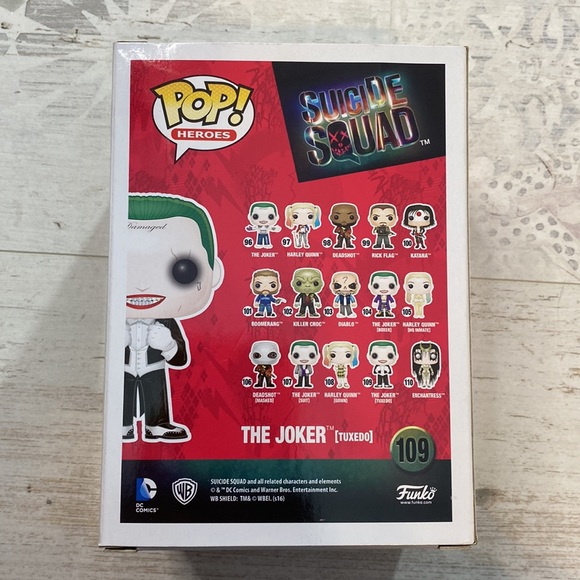 Funko Pop The Joker Tuxedo #109 Suicide Squad Exclusive Figure - Picture 5 of 10